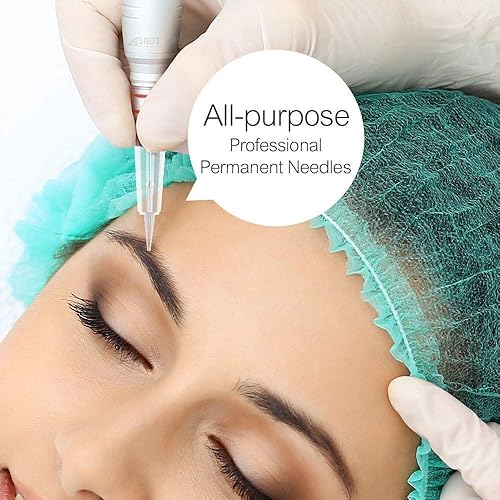 Miniatura 3 de Agujas de maquillaje permanente agujas de cejas agujas de tatuaje 1R1P cartucho de aguja permanente para delineador de ojos 10 piezasjuego EN51-1R