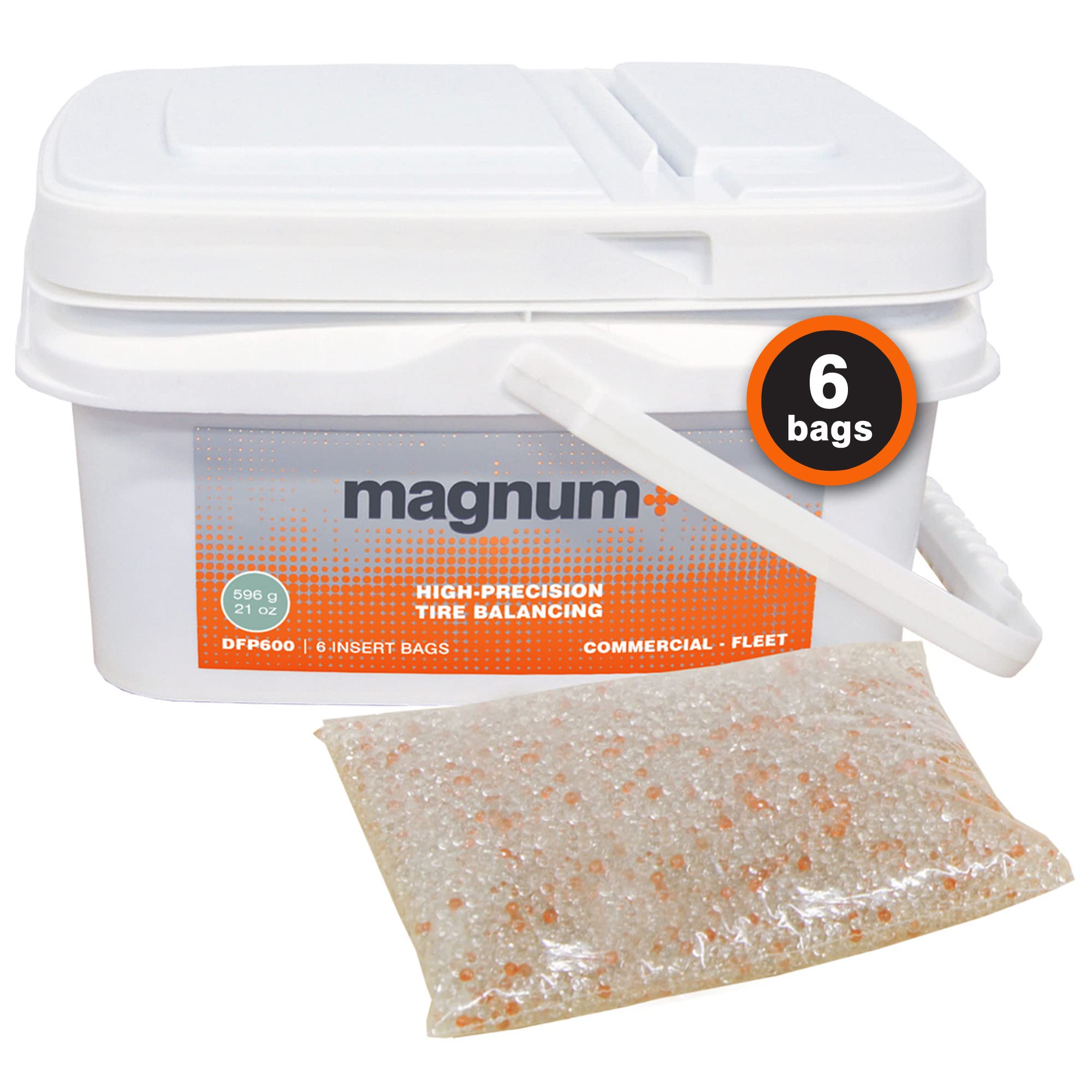 Martins Industries Magnum+ DFP600 Tire Balancing Beads, Fleet tub 6 Bags, 21oz