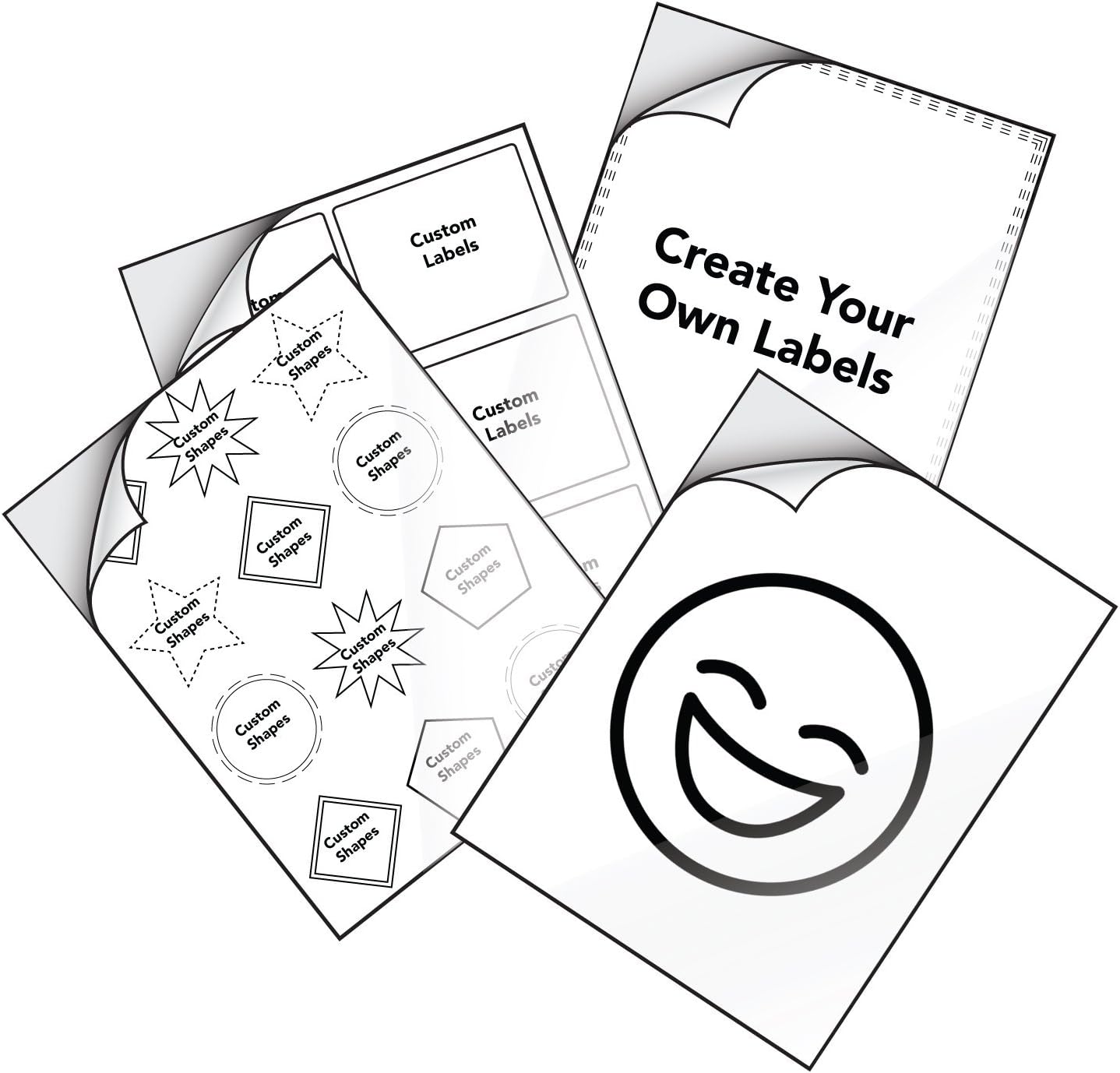 Milcoast Glossy Full Sheet 8.5" x 11" Clear Translucent Waterproof Adhesive Sticker Paper Labels - 25 Sheets