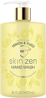 Safeguard Liquid Hand Soap, Skin Zen, Washes Away 99% Bacteria, Made with Natural Moisturizers & 2X Skin Conditioners, Safeguarding Families, PH Balanced Formula, Lemon & Yuzu Scent, 16 oz