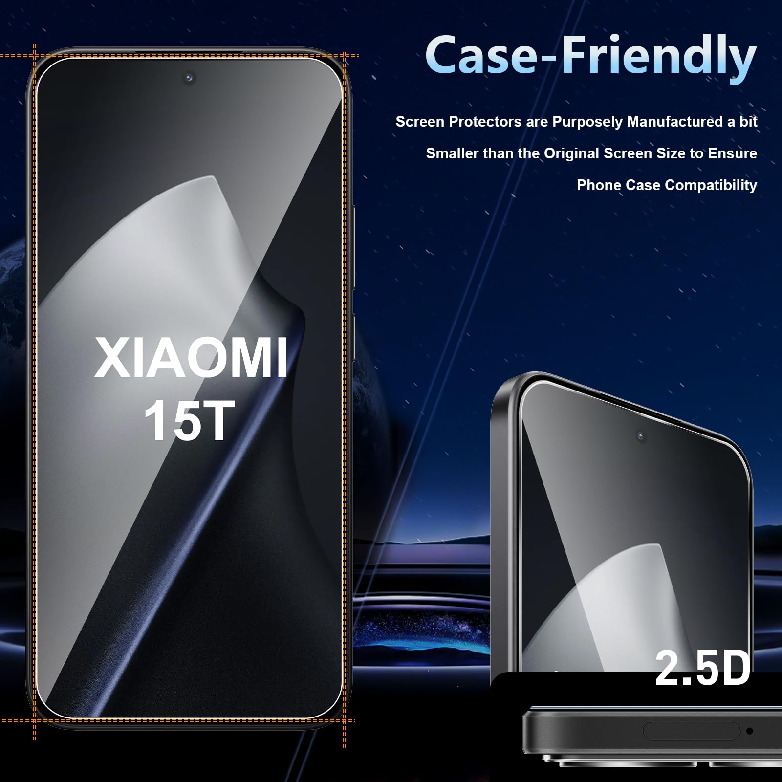 Datree 2 Pezzi per Xiaomi 15T/15T Pro/17T Pro Pellicola Vetro Temperato, Durezza 9H Anti Graffio Pellicola Protettiva,Allineamento Automatico, Installazione Facile, Senza Bolle, Ultra HD Anti-Impronte