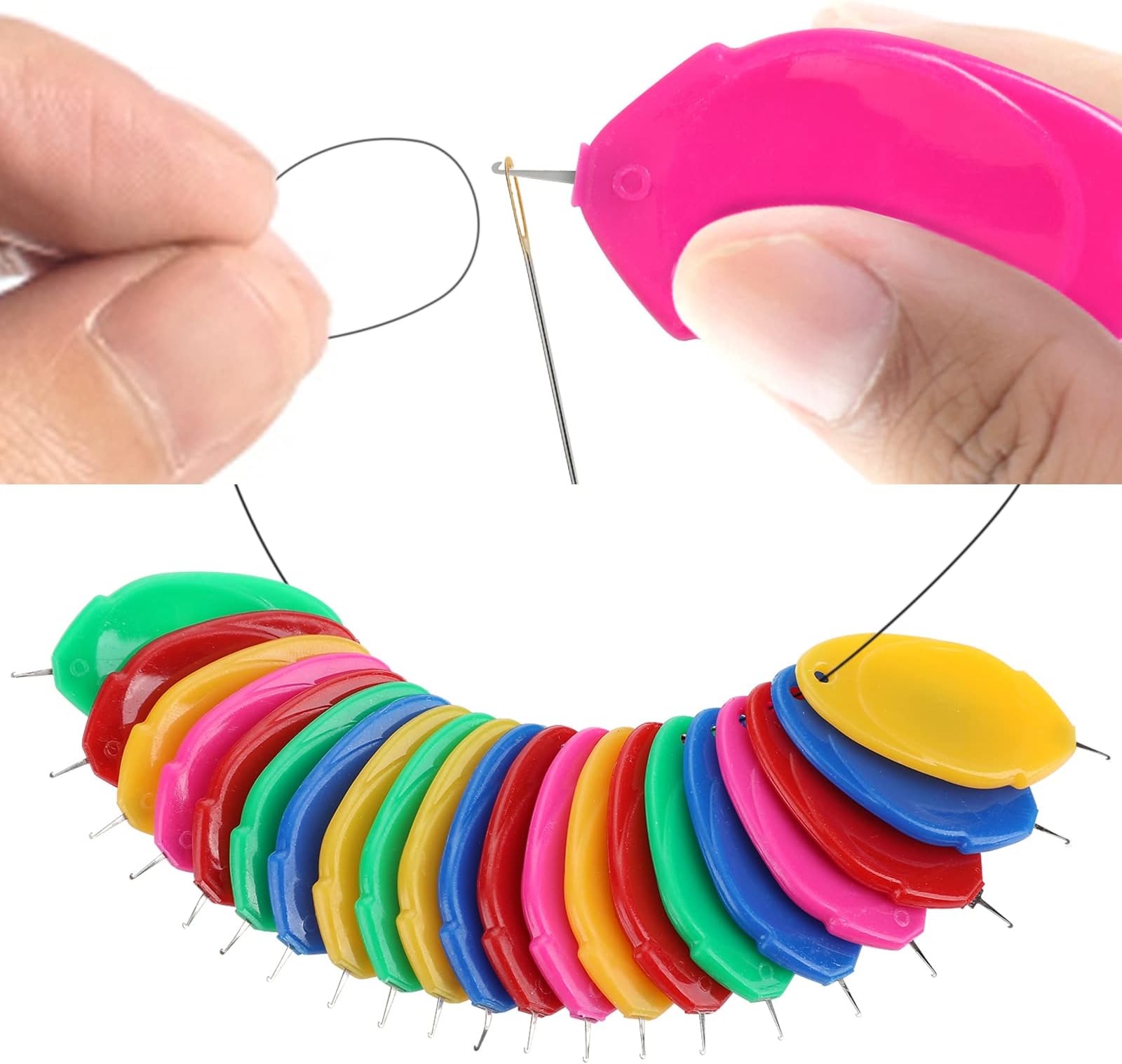 Nadeleinfädler 20 Stück - Einfädelhilfe Für Nähnadeln Mit Fadenschneider