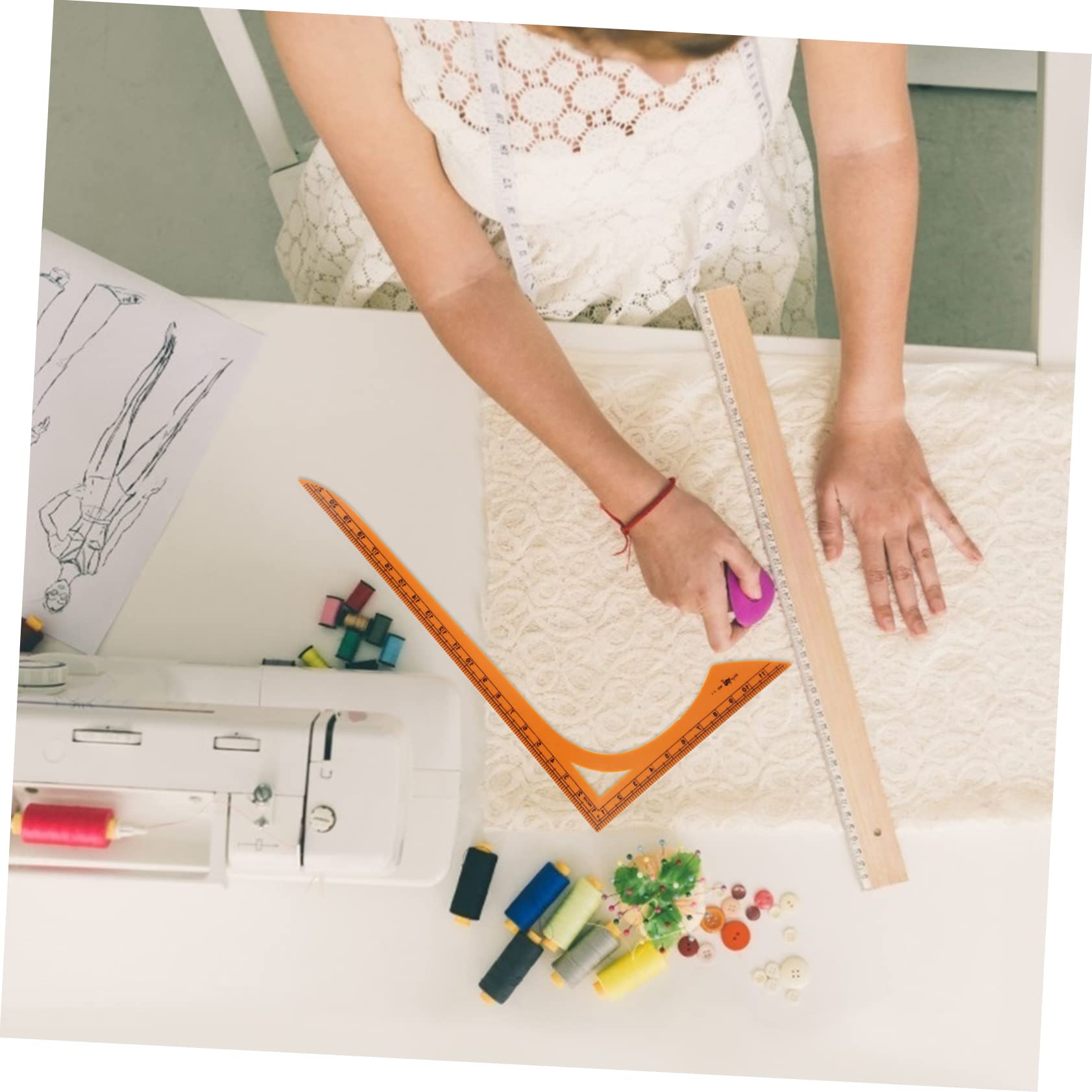 Regla de Costura en Forma L Grande para Patchwork y Corte Preciso