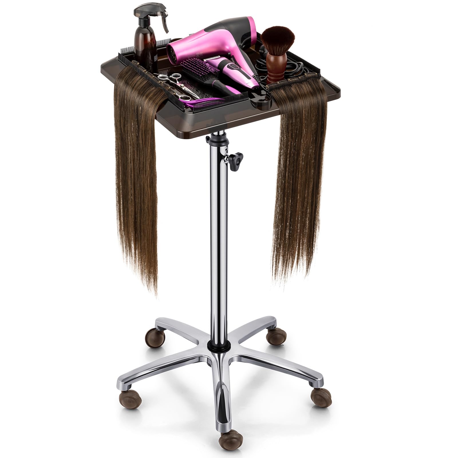 Noverlife Hair Extension Tool Tray Cart, Adjustable Height