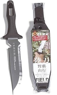 Nisaku NJP810 Rikugatana Field and Hunting Knife, Japanese Stainless Steel, 7.25-Inch Blade, 5.5-Inch Black Ergonomic Plastic Handle - Nisaku