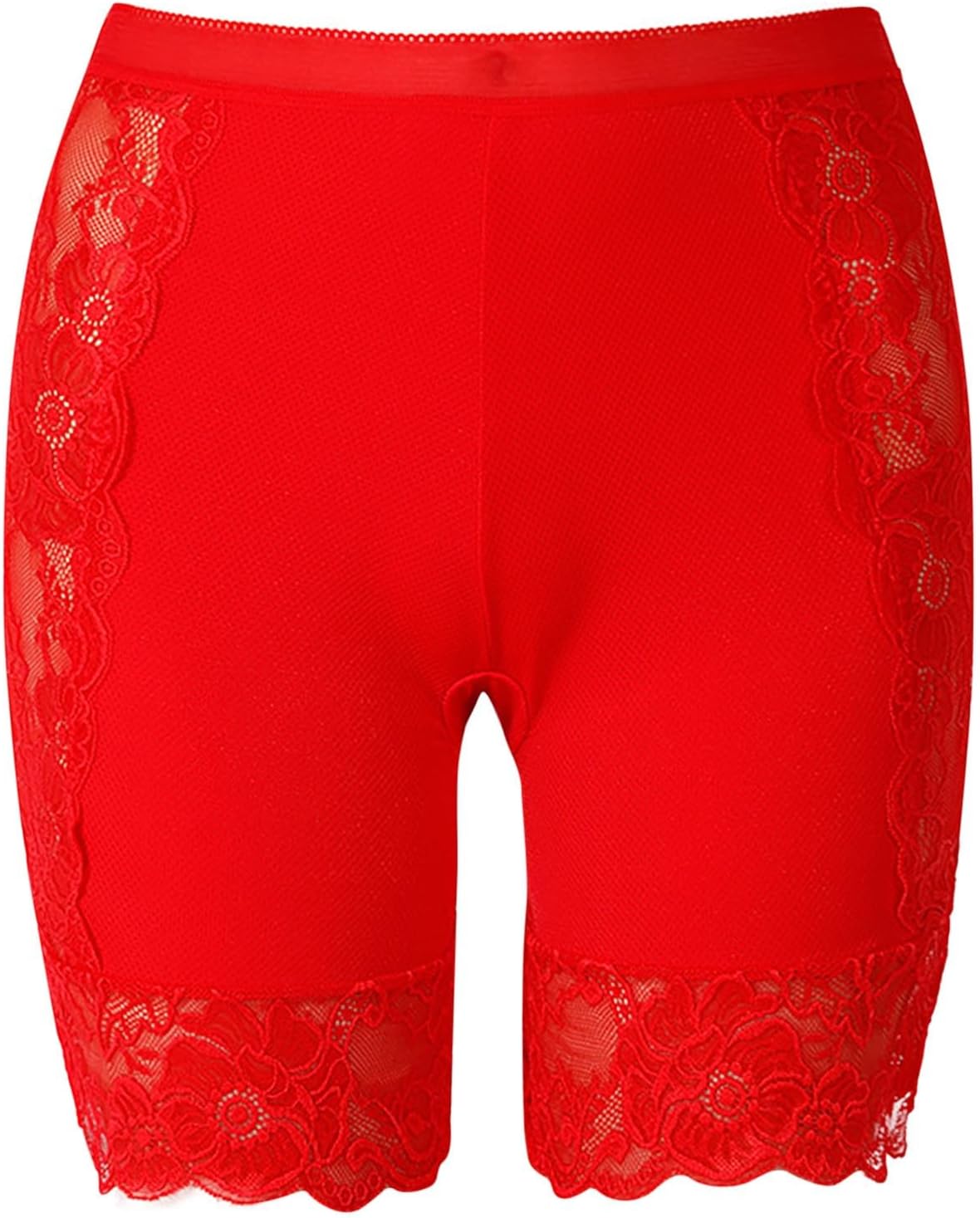 Slip Shorts for Under Dresses Lace Mesh Smooth Boyshorts Panties Comfortable Soft Anti-chafing Shapewear Shorts