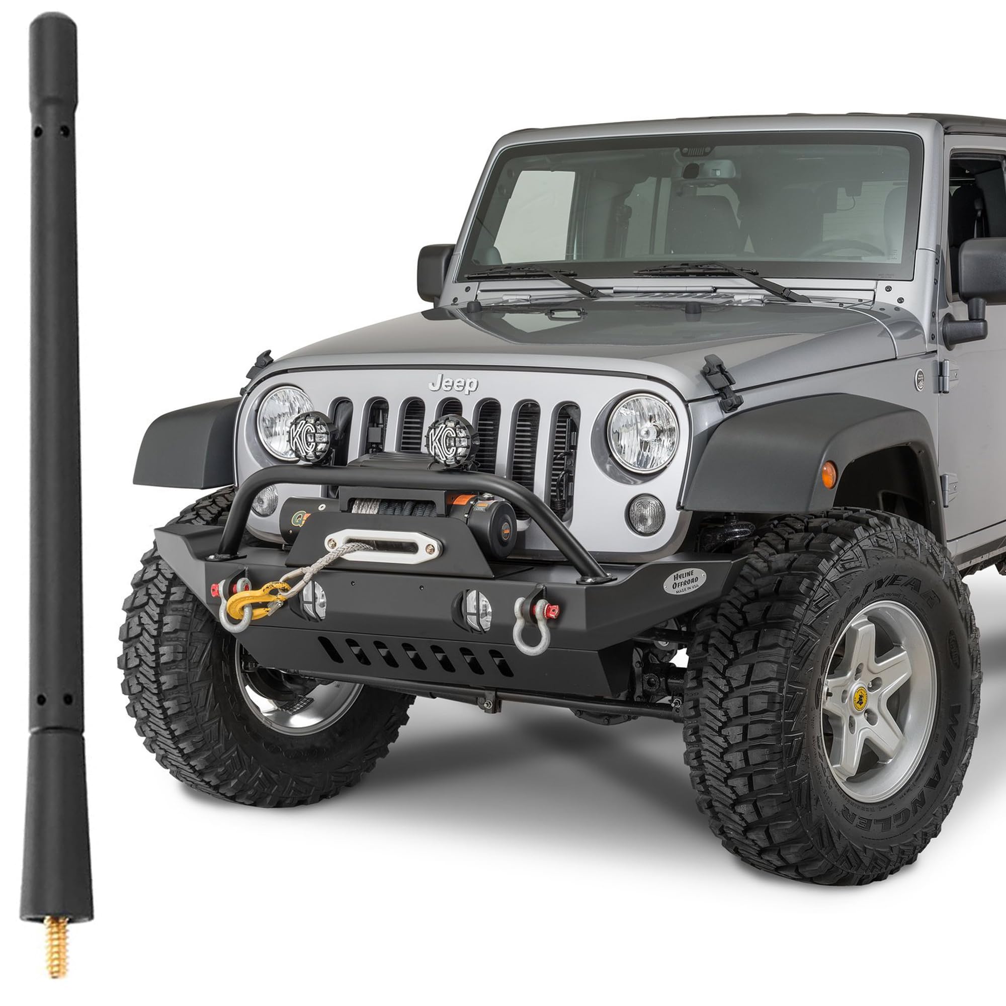 KSaAuto Short Antenna for Jeep Wrangler JL Rubicon Sahara Unlimited Sport 4xe 2007-2025 2026, Wrangler Gladiator Accessories, Jeep Mojave Willys