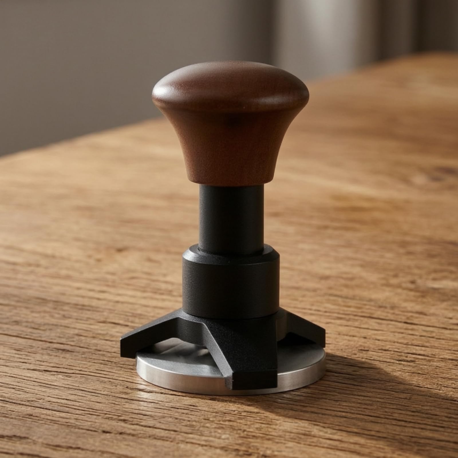 Pressino per Ergonomico | Uniforme, Pressacaffè con Manico in Legno, Professionale, Pressacaffè con Base in Acciaio Inox, per, 51MM