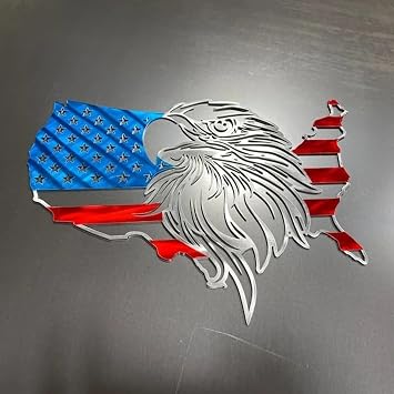 SSS-Eagle American Eagle Metal Flag Dead Soldier Memorial Day, Independence Day, Iron, Flag Metal Wall Decoration C,S
