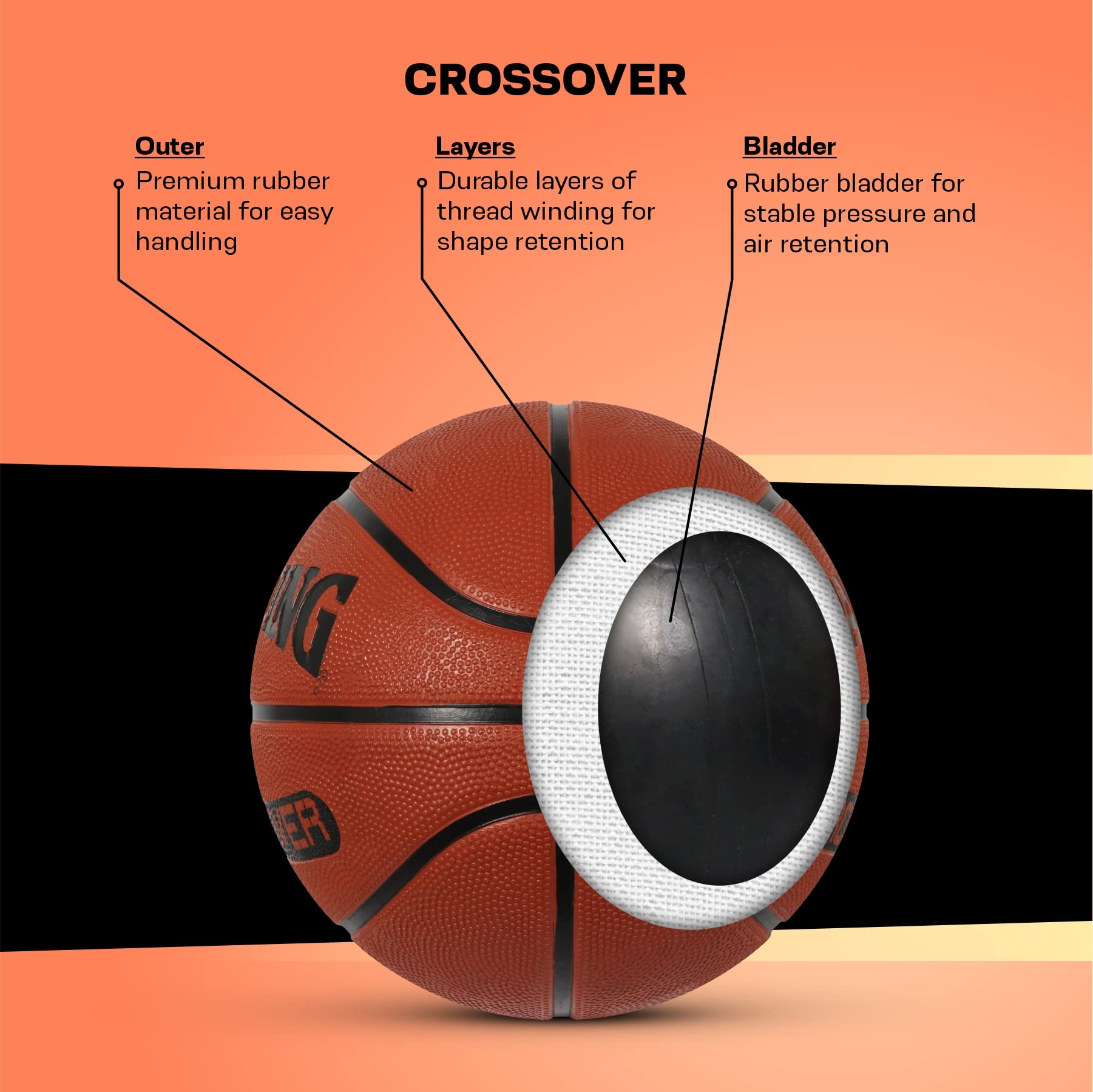 Spalding Crossover Rubber Basket