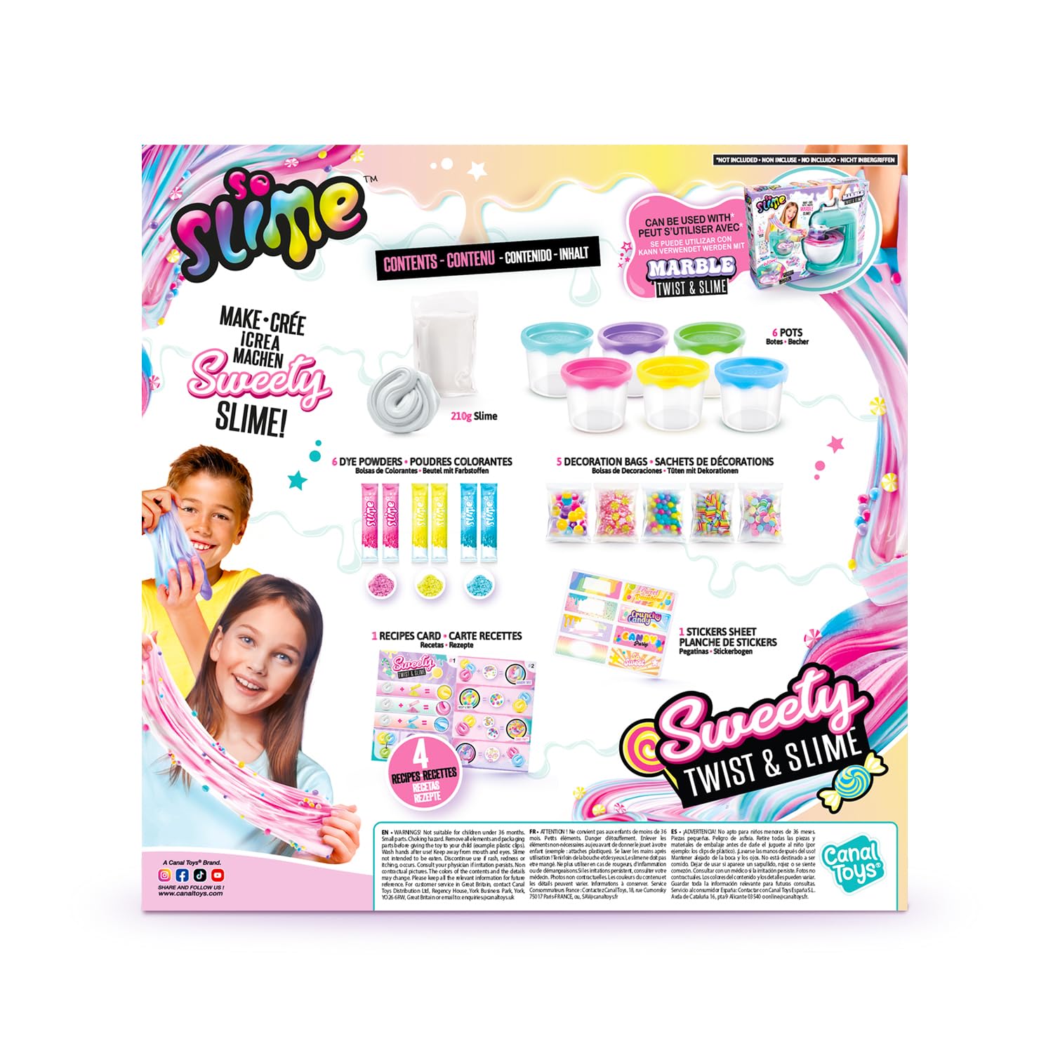 Canal Toys - So Slime DIY - Zestaw Twist & Slime Candy - Kreatywny wypoczynek dla dzieci od 6 lat - SSC 322