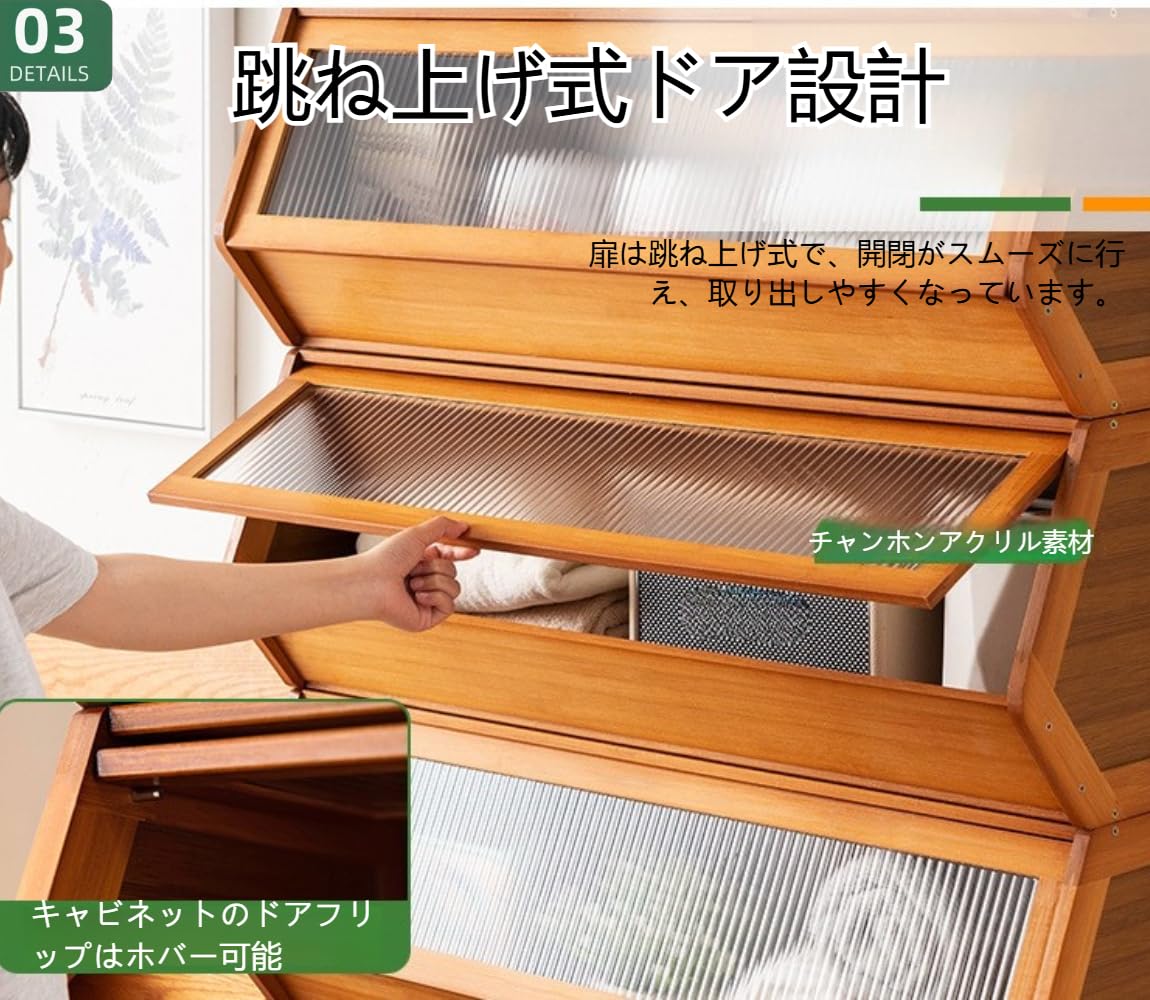 Amazon.co.jp: Sandqvipa ガラスディスプレイキャビネット収納ケース