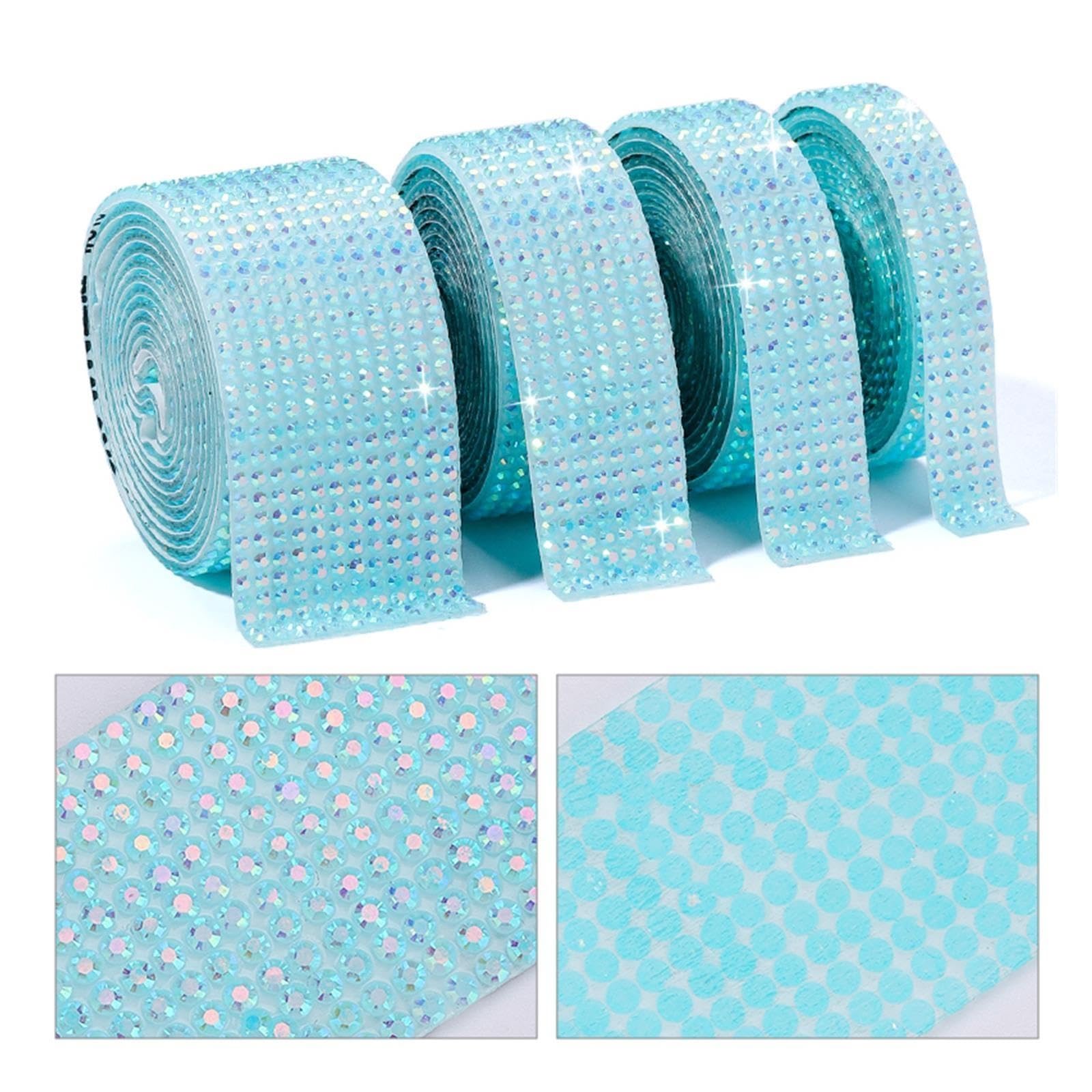Nastro Di Strass Brillante Strass in resina autoadesiva da 10 x 1 m