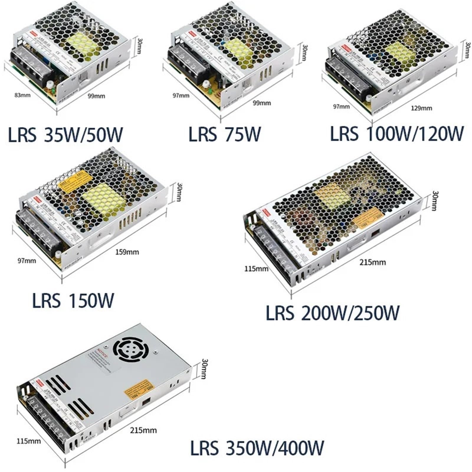 Schaltnetzteil 35W 50W 75W 100W 120W 150W 200W 350W 400W AC/DC 12V 24V 1Stk(12V,35W)