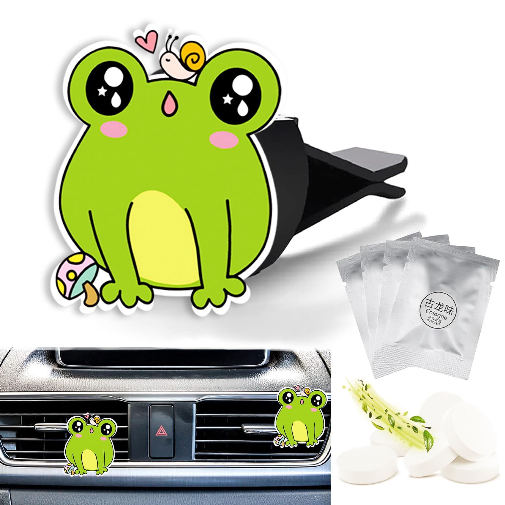 Fresh Scented Car Air Freshener Vent Clip,Decorative Frog