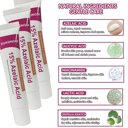 Miniatura 5 de Ácido azelaico para equilibrar el tono de la piel y limpiar los poros, suero de ácido azelaico para aliviar el acné, puntos negros y enrojecimiento,