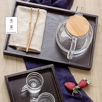 レトロ　和風　トレー Amazon｜GriMei ウッドトレイ 和風レトロ茶器トレイ 木製トレー