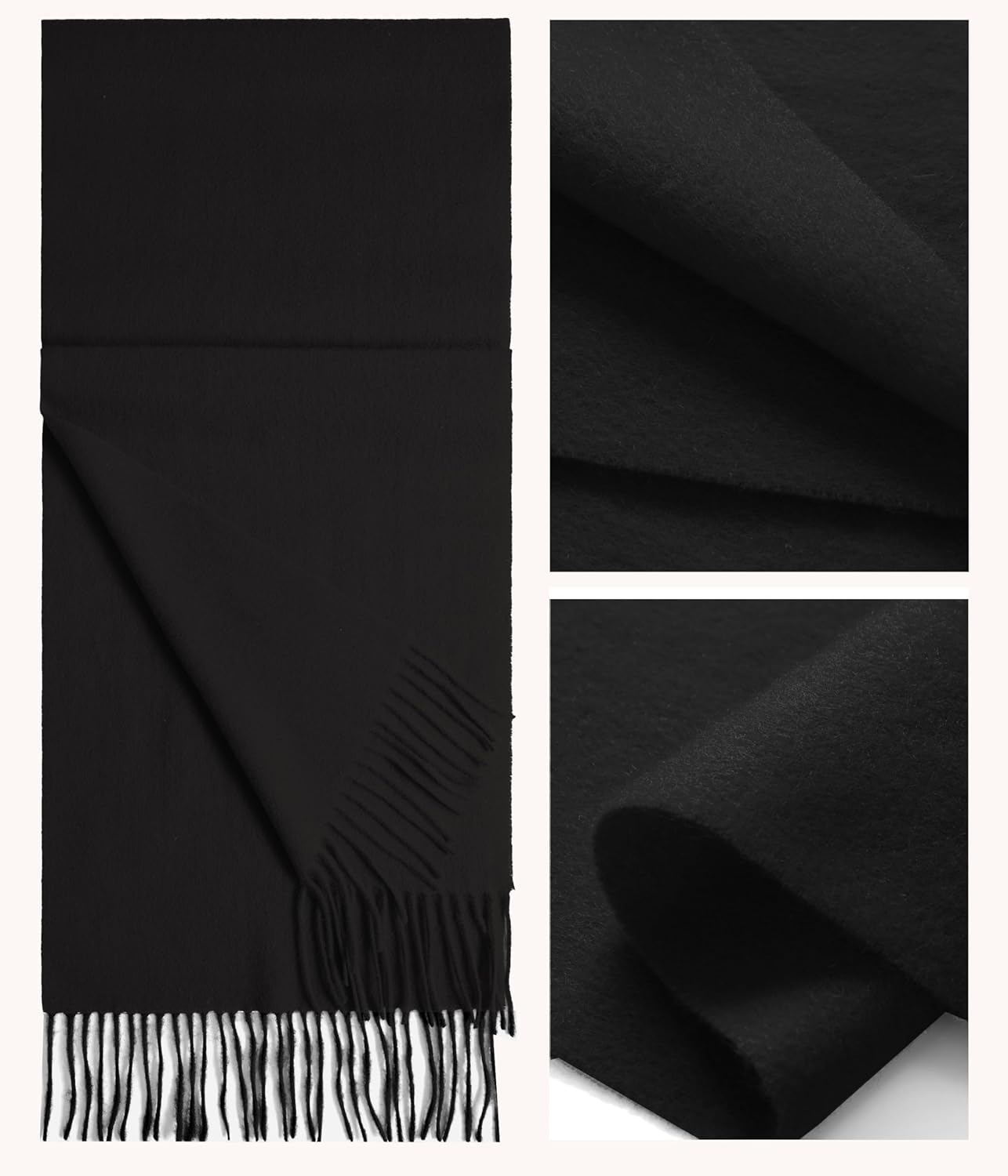 Wool Scarf for Women Men, Merino Wool Scarf Women Winter Cashmere Wrap Oversized Scarves for Cold Weather Travel - Image 5