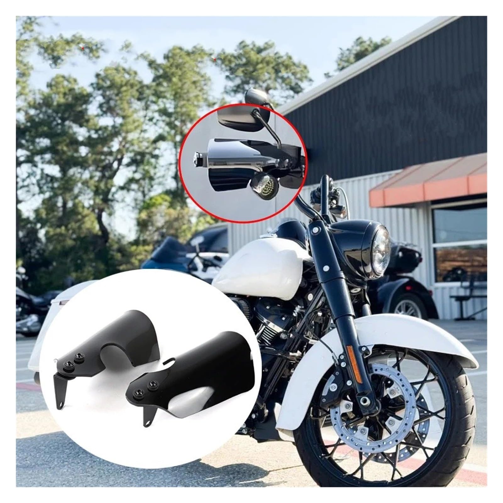 Moto Garde Main Pour Fat Boy Fat Pour Bob Road King Slim Sport Glide Low Rider S Moto Protège-vent Protège-mains Ajustement Universel