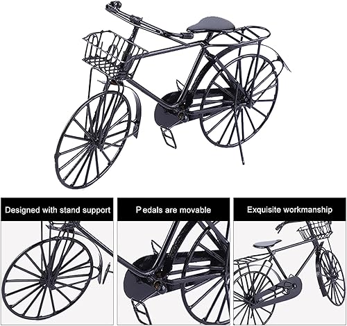 Miniatura 8 de VGEBY Bicicleta de casa de muñecas, 112 miniatura de metal para casa de muñecas en miniatura, accesorio de decoración de bicicleta, casa de muñecas