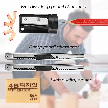 Clabby 10 Pcs Carpenter Pencils Flat Octagonal Construction Pencils
