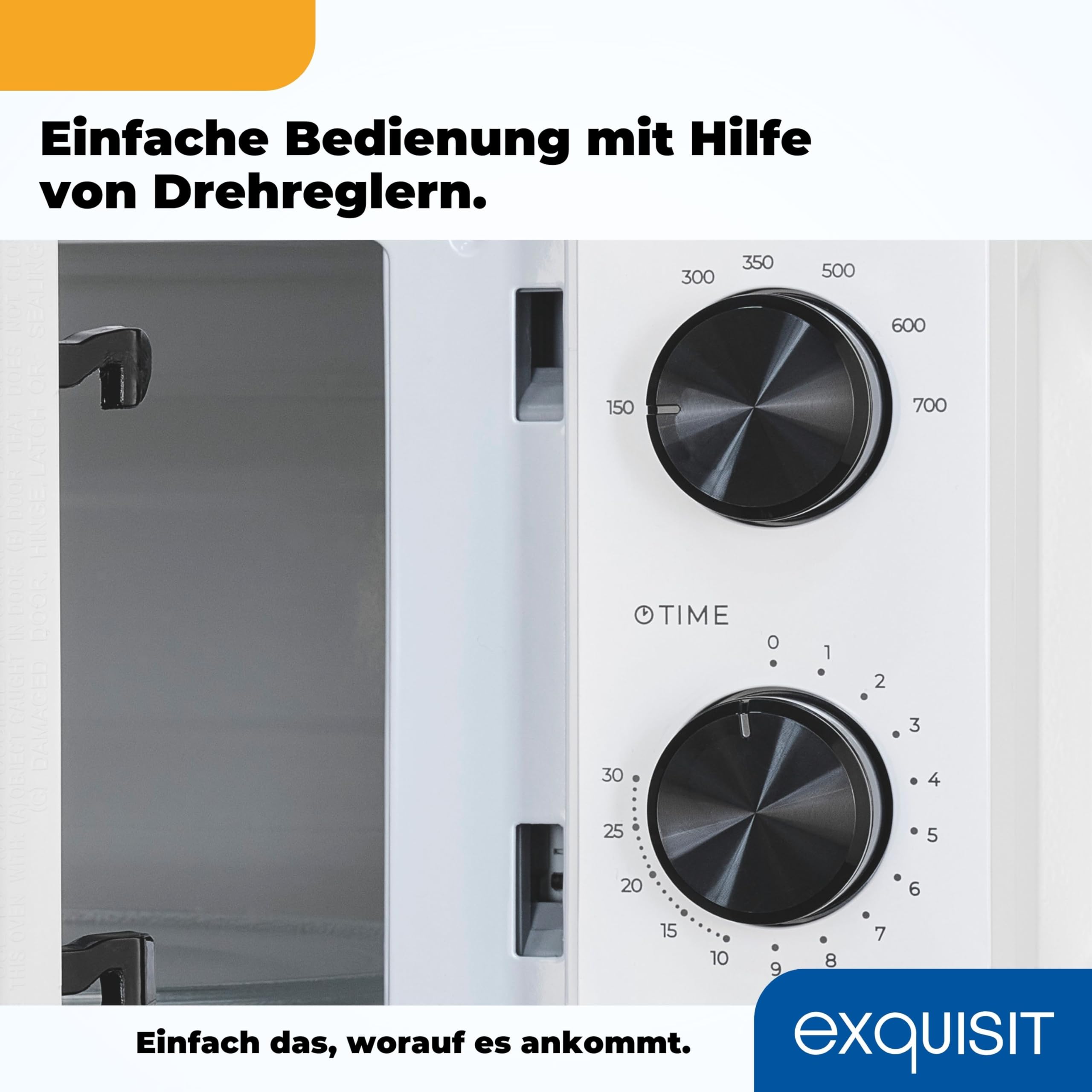 Exquisit Mikrowelle 20L 700 Watt 24,5cm Drehteller MW950-070 weiss