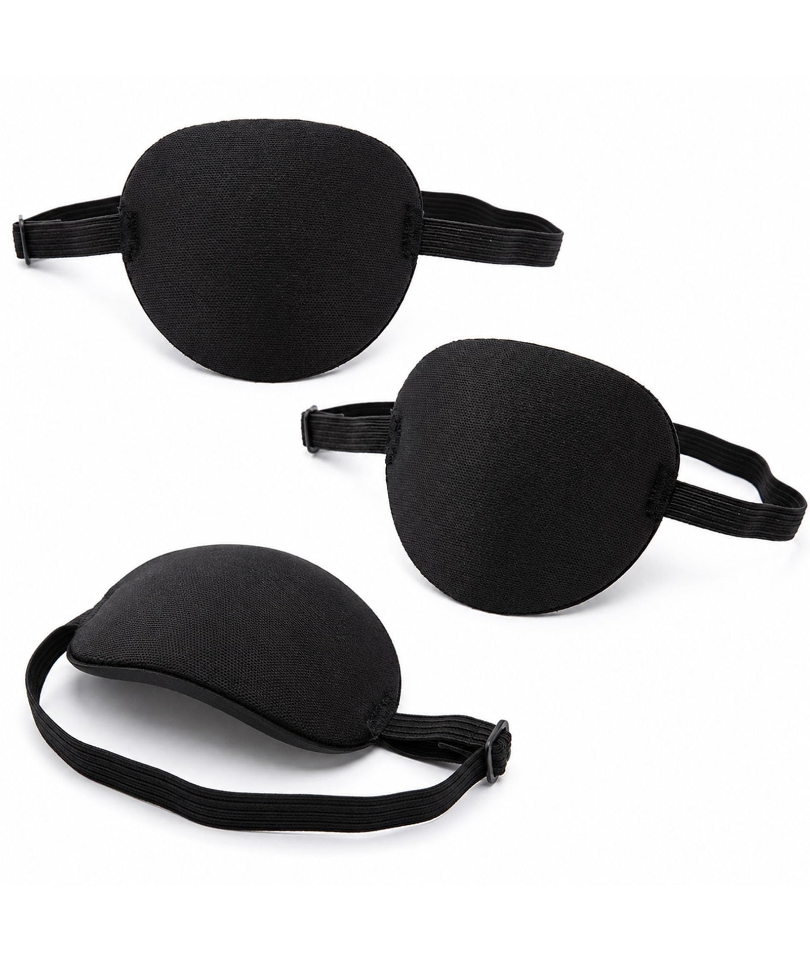3PCS Eye Patch, Eyepatch, Eye Patches for Lazy Eye, 3D Contoured Design for Comfortable Wear, Suitable for Eye Recovery and Cosplay, Black Color-image-33