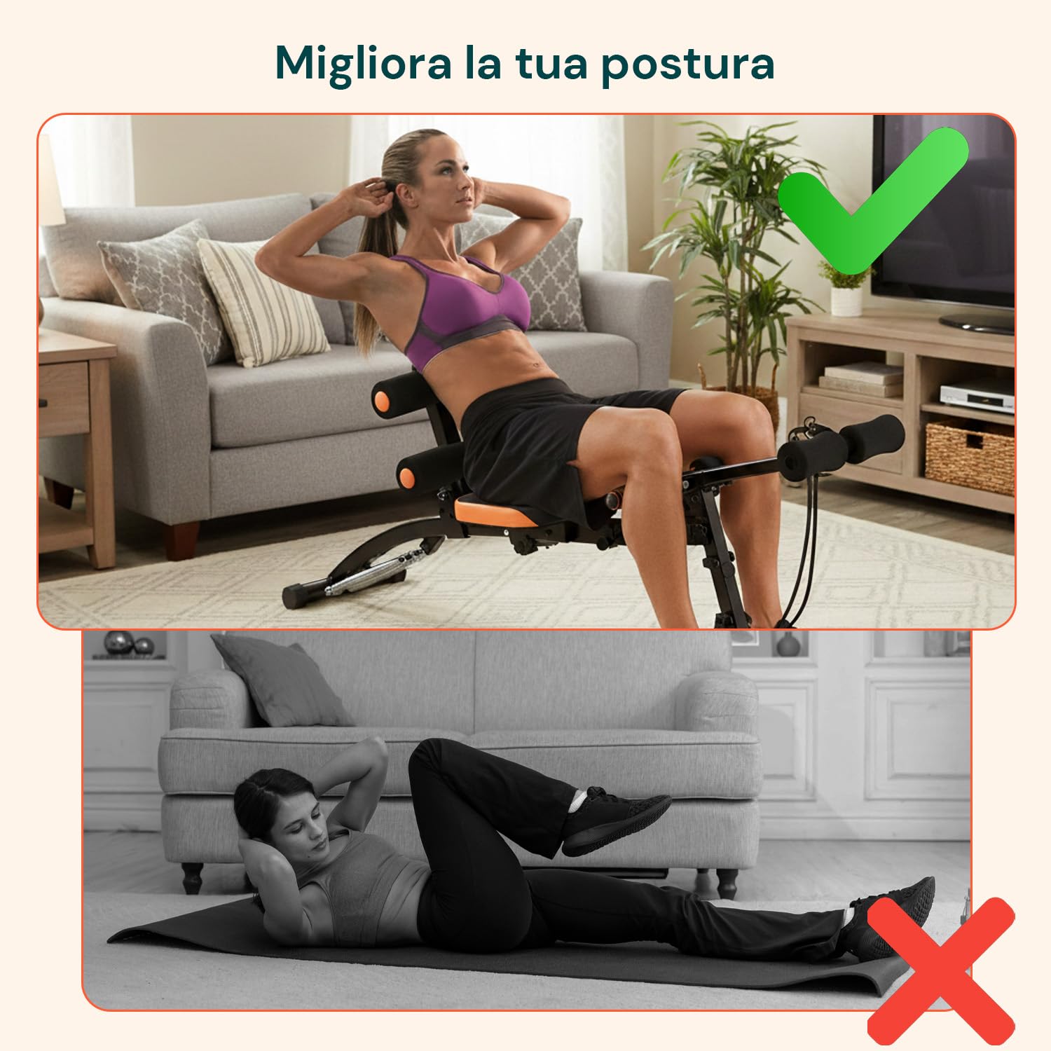 Wintem – Palestra in Casa Panca Multifunzionale 22 in 1 per Allenamento Completo a Casa con Schienale Inclinabile, Sedile Girevole, Estensori Elastici e Struttura Pieghevole Salvaspazio