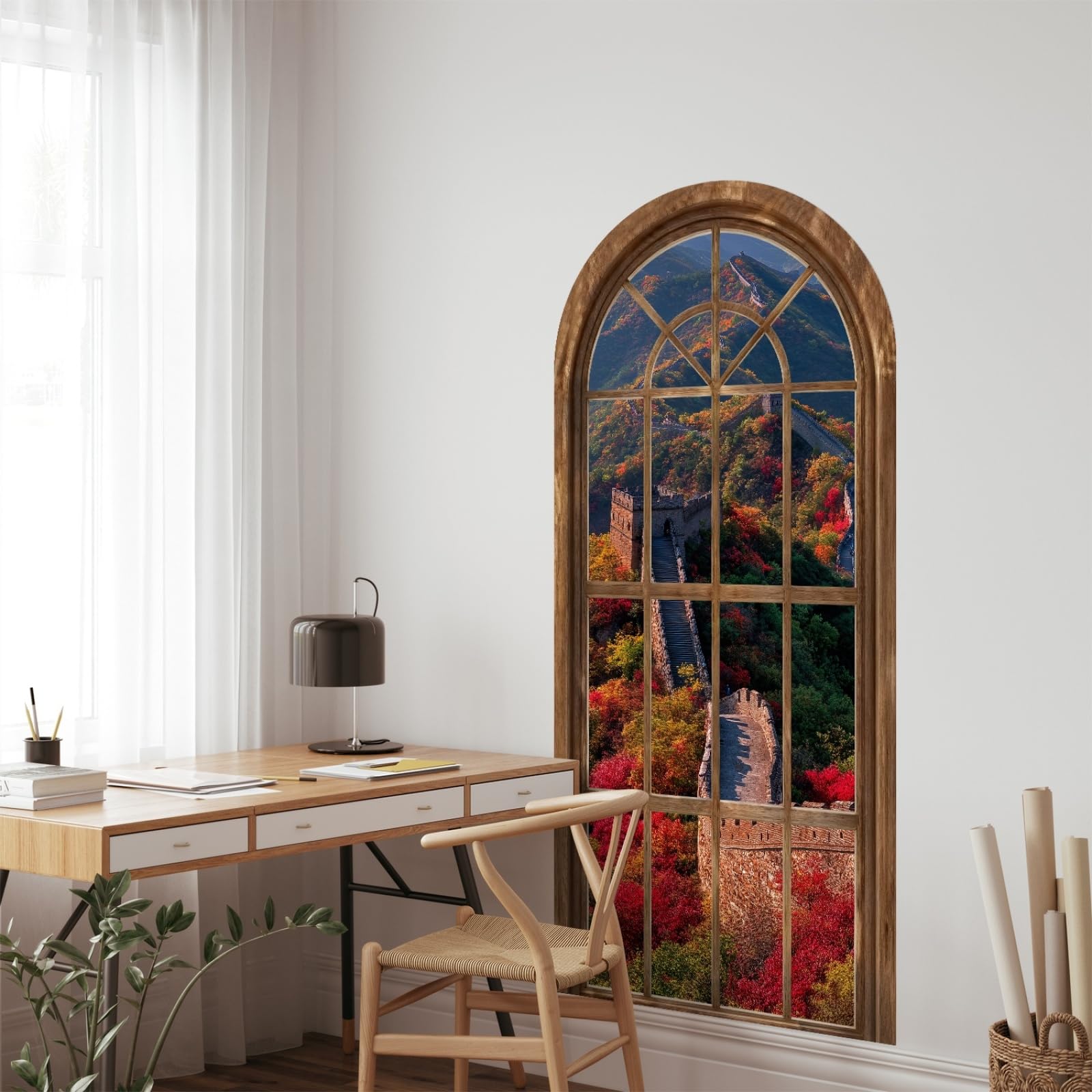 Autocollant mural La Grande Muraille 3D pour la décoration d'une chambre d'enfant