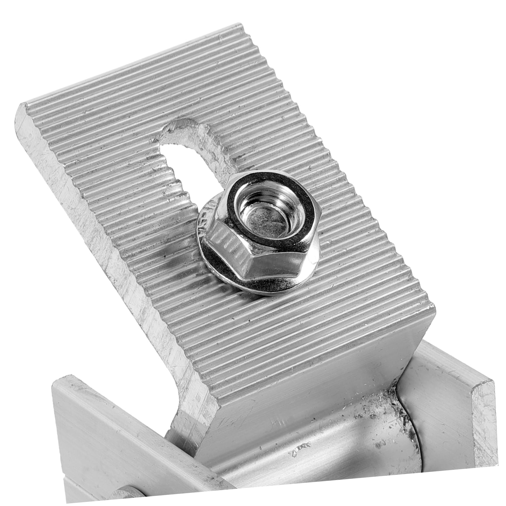 Supporto di Montaggio per Pannello Solare Struttura Stabile e Resistente alla Ruggine e Viti per Legno in Lega di Alluminio Inclinazione Regolabile 4 Pezzi Pad in Gomma