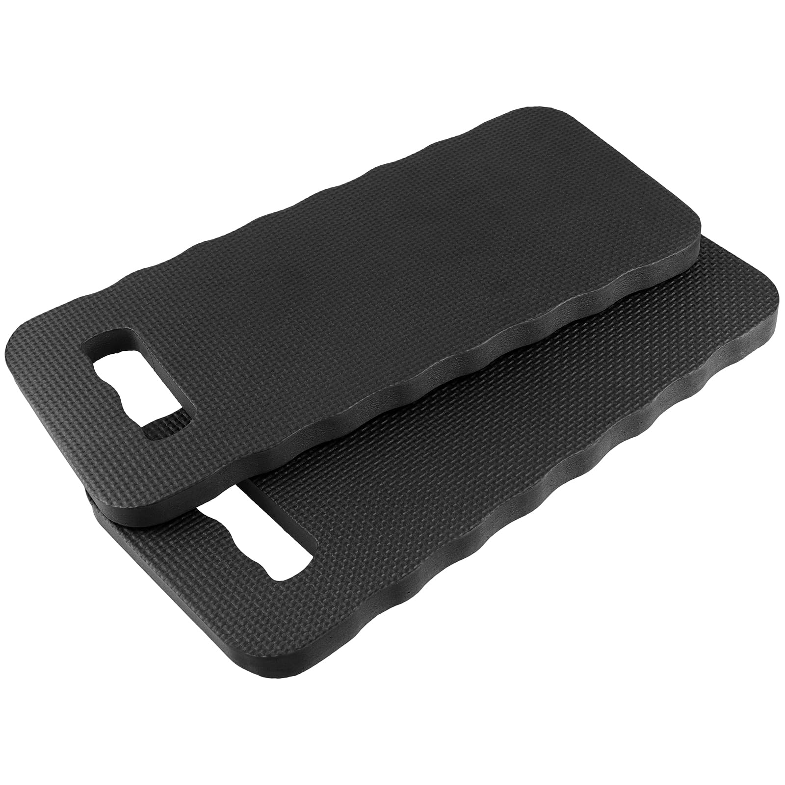 FUNSUEI Lot de 6 coussins pour genoux pour le jardin, 40 x 18 x 2 cm, noir, tapis de genoux, tapis de jardinage, tapis de genoux pour travaux dans le jardin