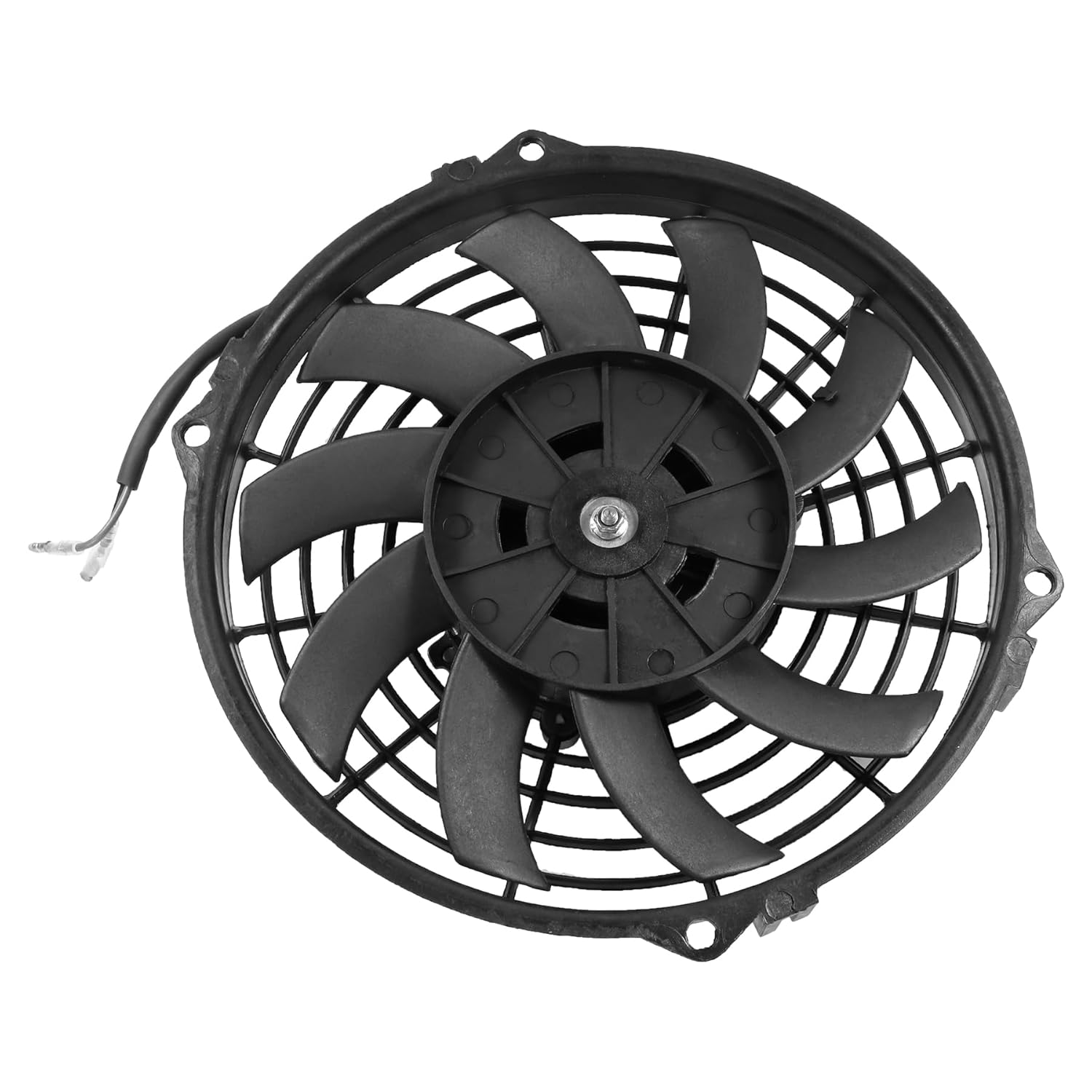 Universal 9" Inch Electric Slim Radiator Cooling Fan with Fan Mounting Kit Push Pull 12V 80W Radiator Fans 9Inch Black 2 Sets