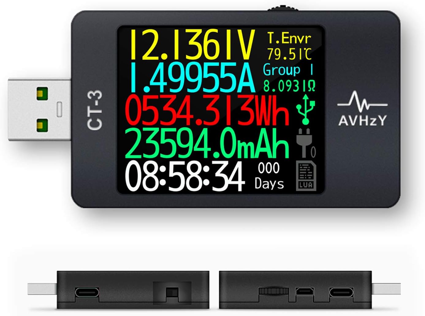 USB Power Meter USB 3.1 Tester Digital Multimeter Current Tester Voltage Detector Lua Interpreter Integrated DC 26V 6A PD 2.0/3.0 QC 2.0/3.0/4.0 pps Trigge