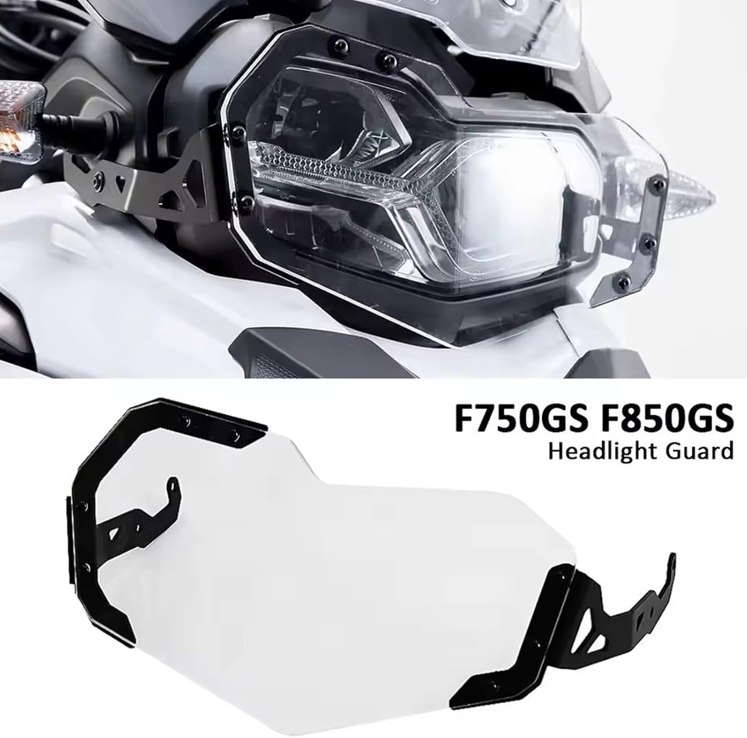 Headlight Guard Cover Protector Fits for BMW F750GS F850GS F 750 850 GS 2018-2022 Motorcycle Accessory Transparent Enhance Spotlight