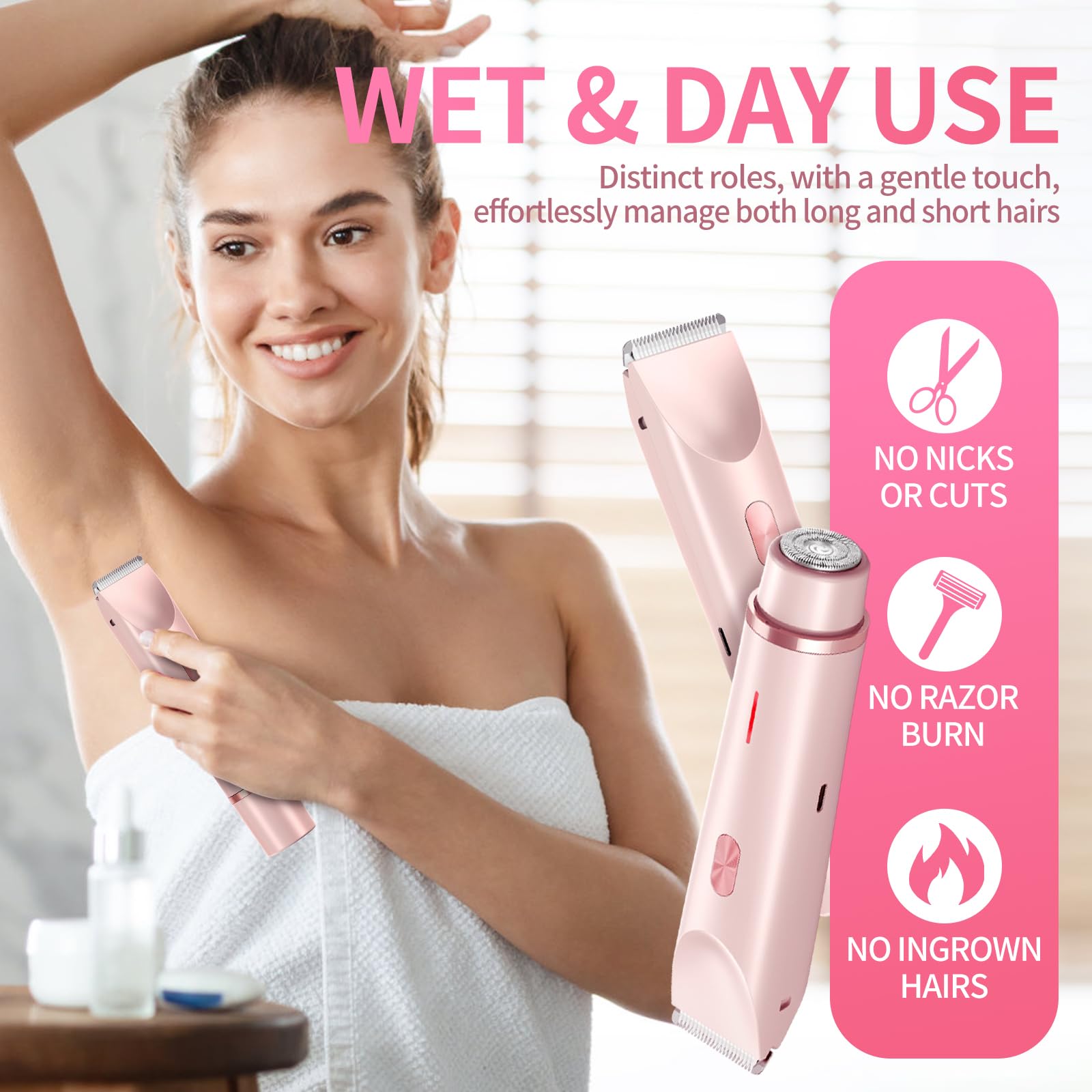 Glow Aura™ Donne Rasoio Elettrico Rasoio Trimmer Rasoio Elettrico per le Donne Trimmer Rasoio Elettrico Trim Donne Rasoio