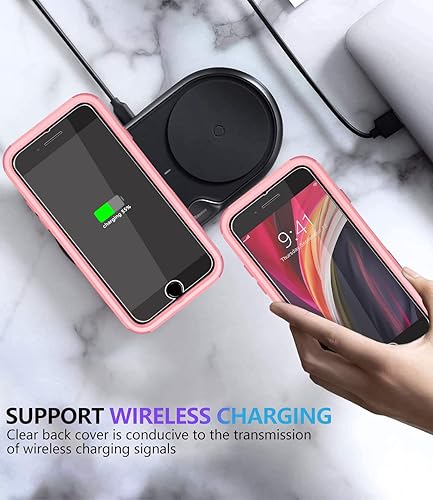 Miniatura 7 de Diverbox Funda para iPhone SE a prueba de golpes, a prueba de caídas, protector de pantalla de vidrio templado, protección resistente para Apple