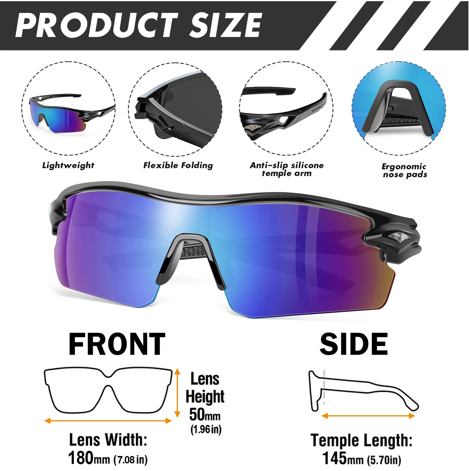 Lot de 6 lunettes de sécurité ANSI Z87.1 + lunettes de protection UV, résistantes aux chocs, anti-rayures, pour homme et femme