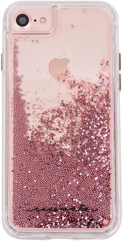 Case-Mate iPhone 8 Case - WATERFALL - Cascading Liquid Glitter - Protective Design for Apple iPhone 8 - Rose Gold