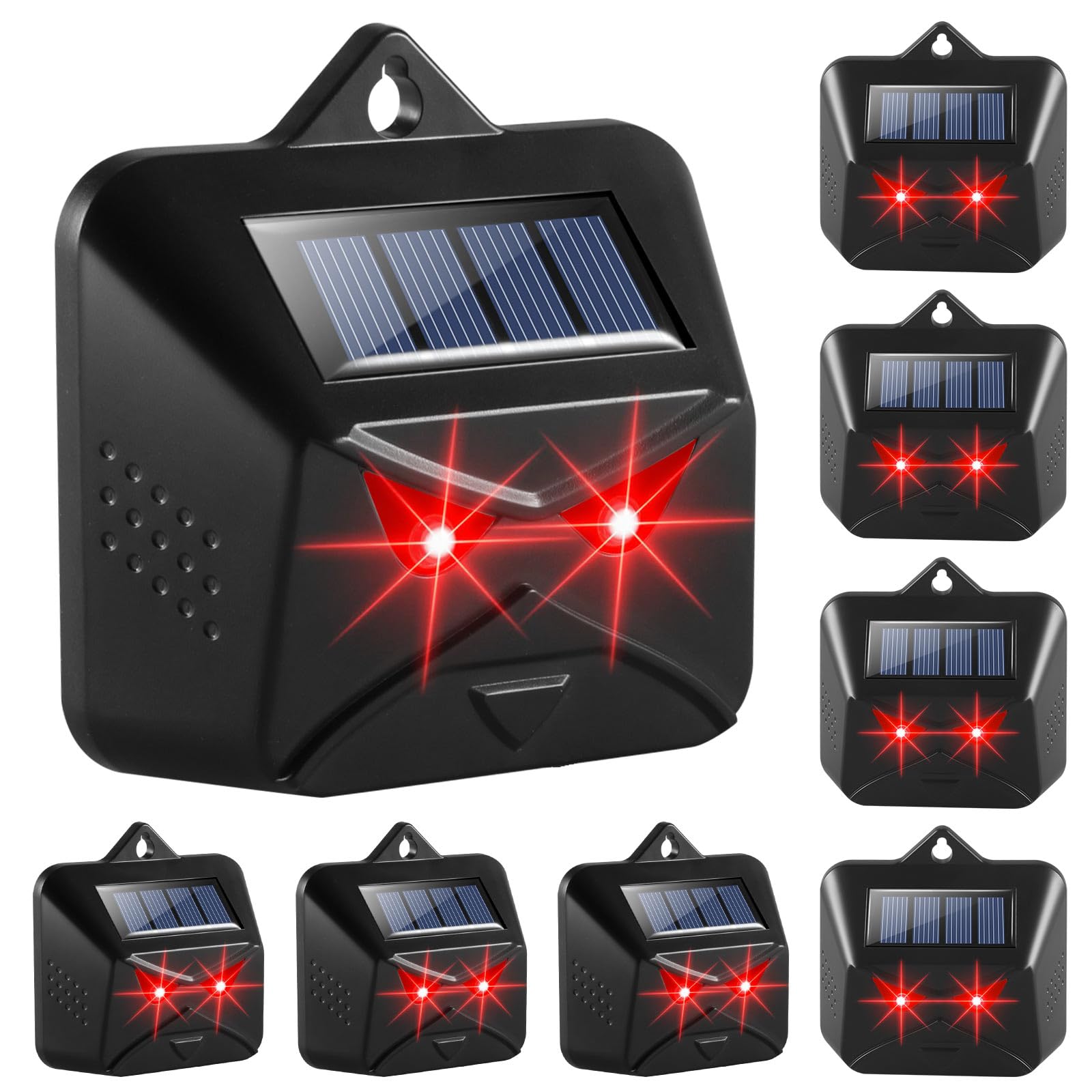 8 Pack Solar Animal Repellent, Nocturnal Animal Repeller Outdoor Predator Eyes Coyote Deterrent Deer Repellent, Effective Predator Guard Lights for Chickens Raccoon Fox Skunk Repellent for Yard