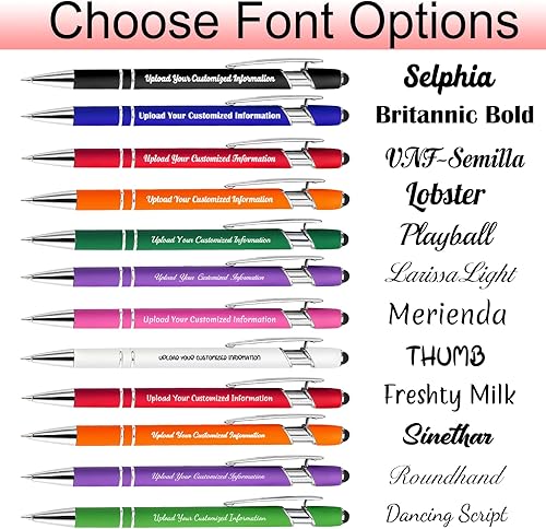 Miniatura 3 de Bolígrafo personalizado, 12 unidades, a granel, bolígrafo personalizado con logotipo de mensaje de nombre comercial grabado, lápiz digital de tinta