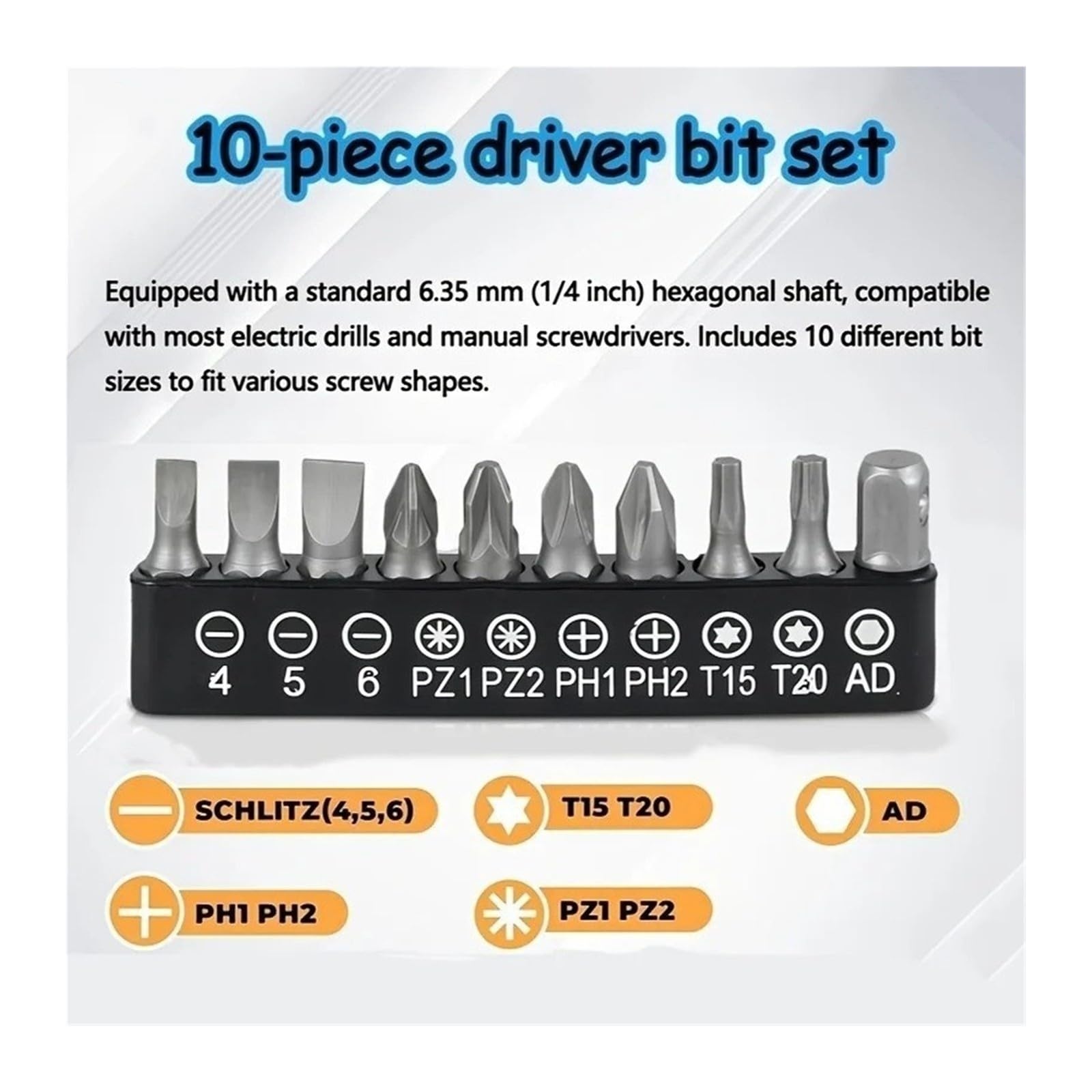 90 Degree Right Angle Drill Adapter Corner Screwdriver Bit Set 1/4 Hexagonal