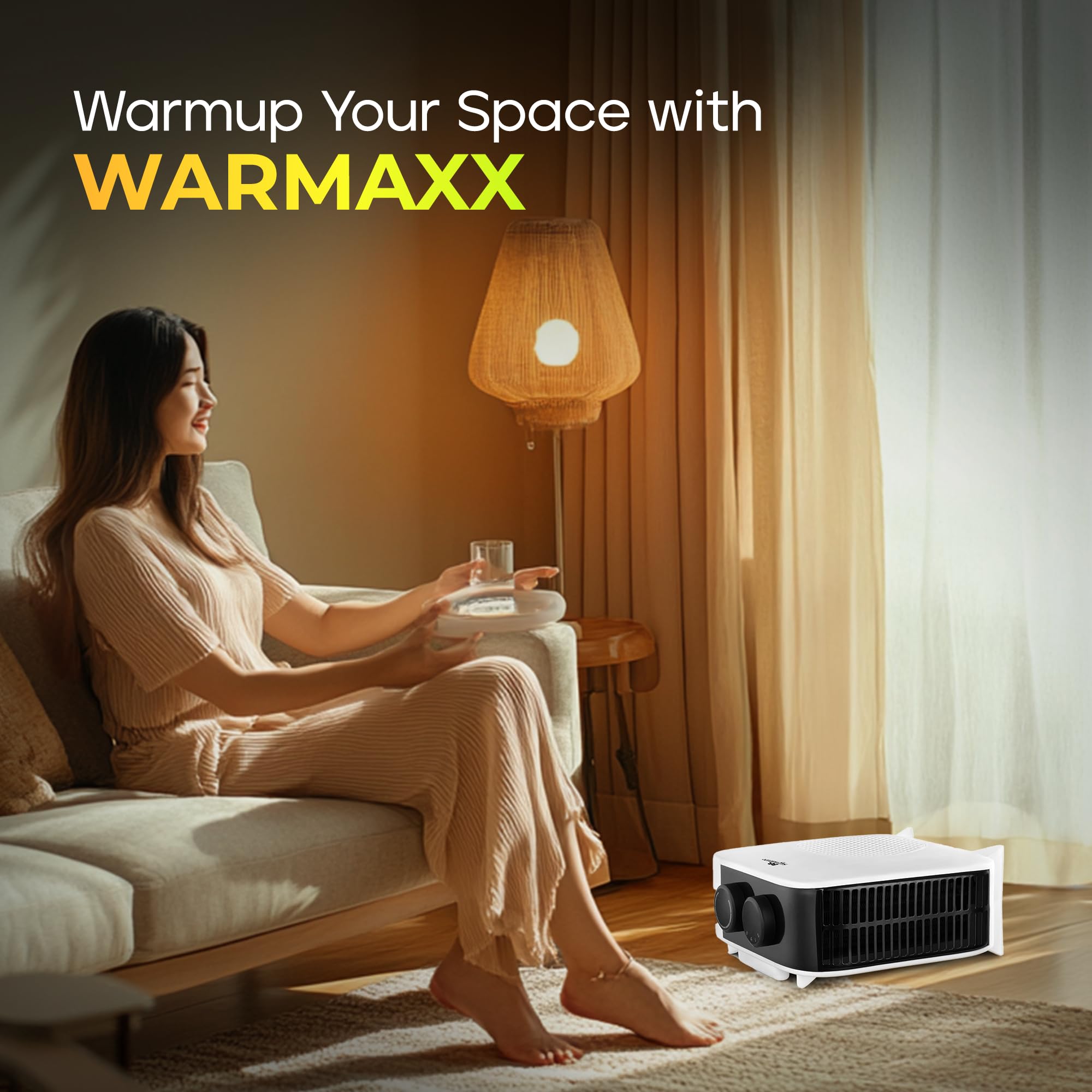 RR Signature WARMAXX Room Heater for Home | Dual Heating Mode (1000/2000 Watts) | Overheat Protection | Dual Placement | 5 Level Safety Protection | Electric Fan Heater for Winter | 2 Year Warranty 2