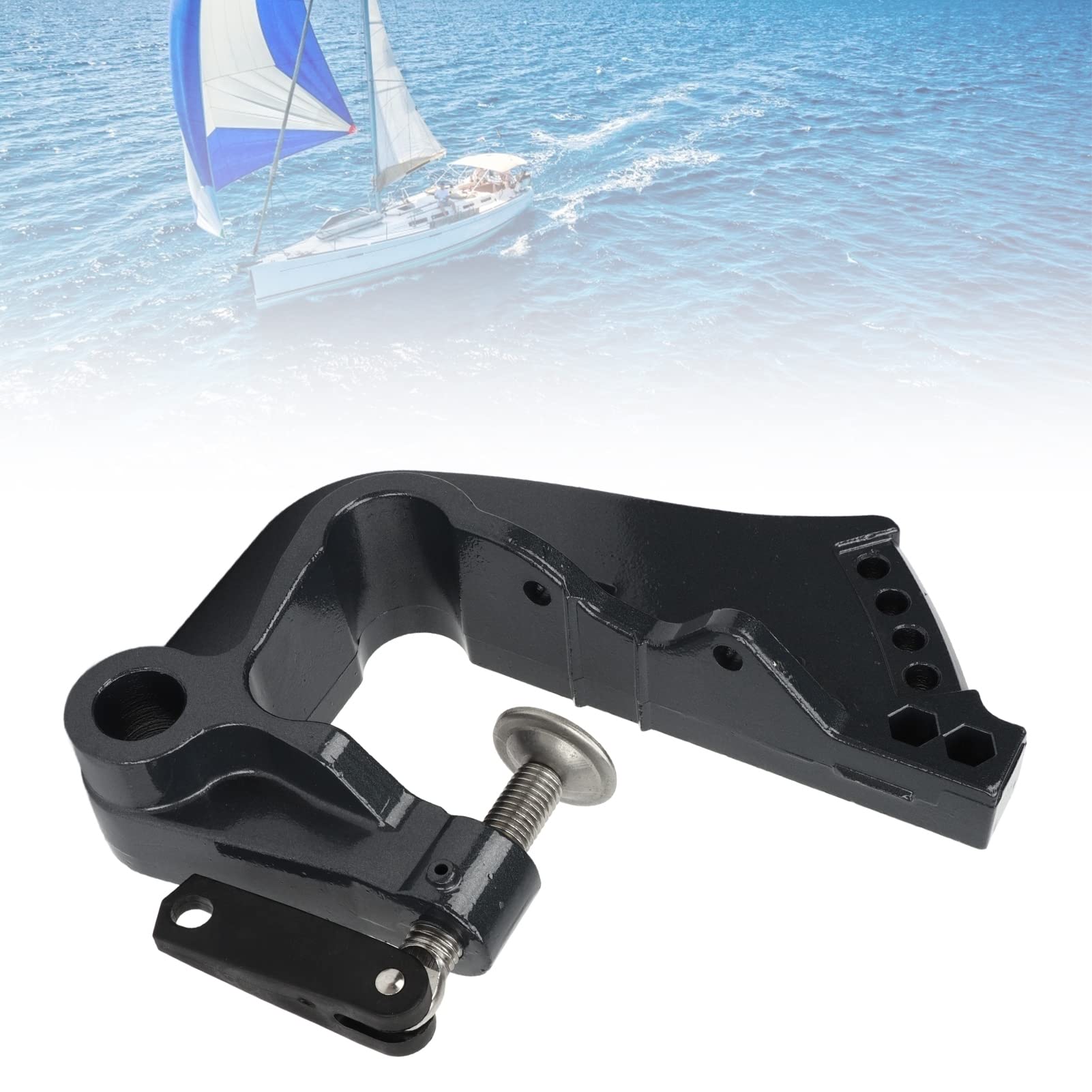 TANIQIACA Durably Aluminum Clamping Bracket for 9.9HP 15HP Outboard Motors - Marine Usage, Space Efficient