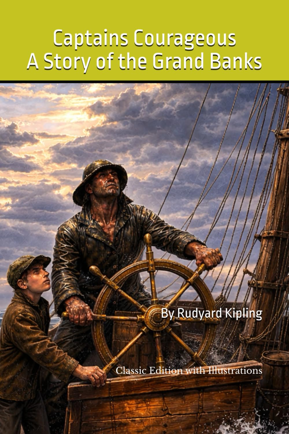 Captains Courageous - A Story of the Grand Banks: One of the best stories in all of children's literature! : Classic Edition with Illustrations