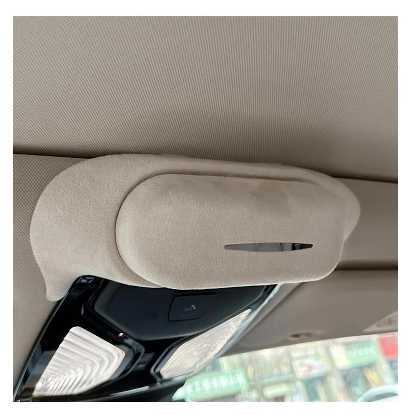 Soporte Gafas Coche para 3 Series para 5 Series para X1 para X3 para X5 2019-2025 Soporte para Gafas Sol Automóvil Estuche Gafas Gamuza Caja Almacenamiento Clip Gafas Parasol(Gray)