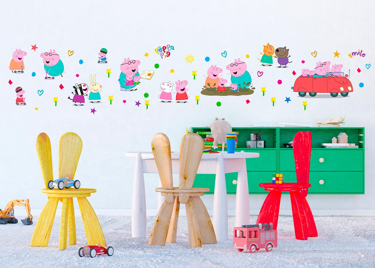 Stickerscape Peppa Pig Transport Wall Stickers (Train - Large Size
