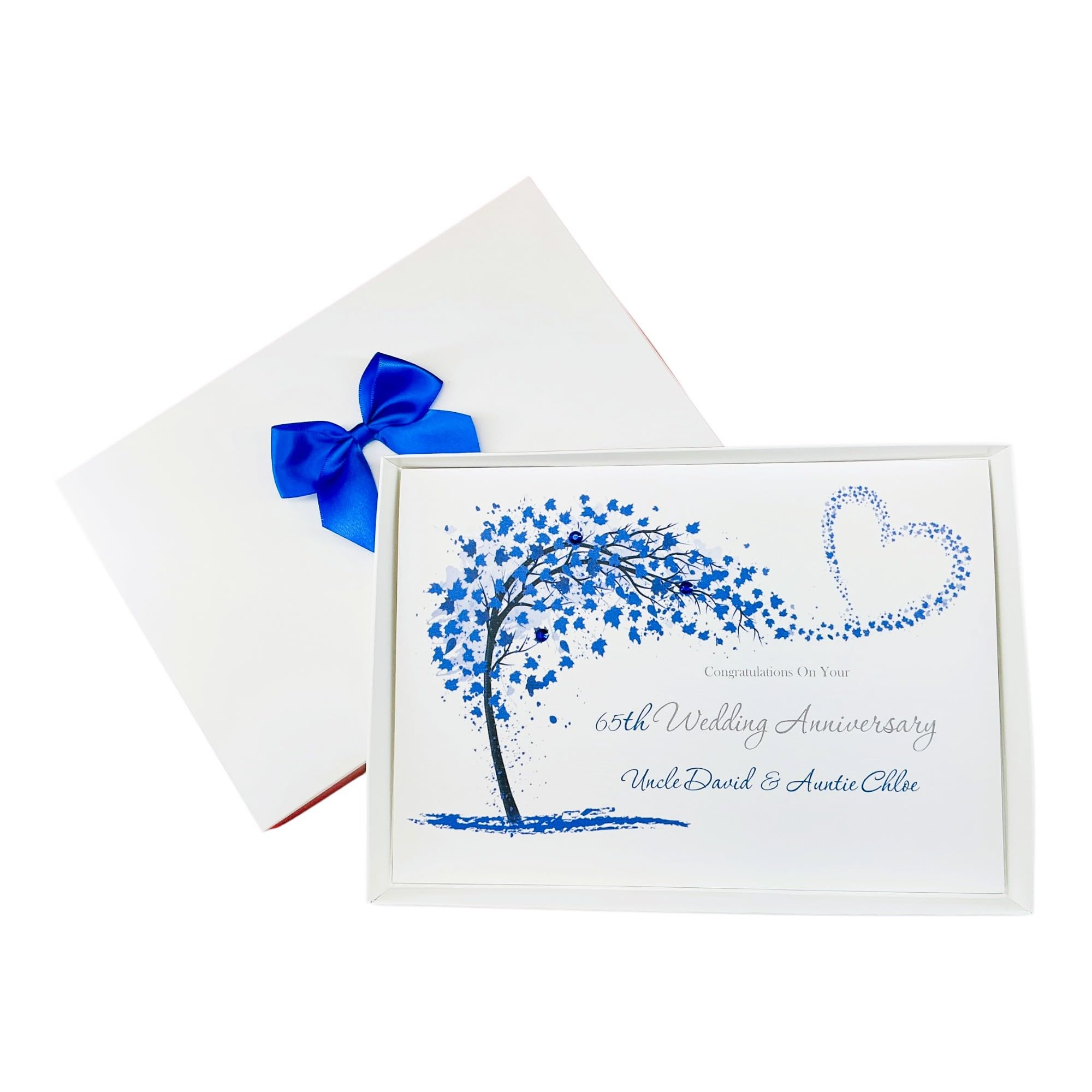 Aunt & Uncle 65th Wedding Anniversary Card Blue Sapphire - SH 175 โ image 1