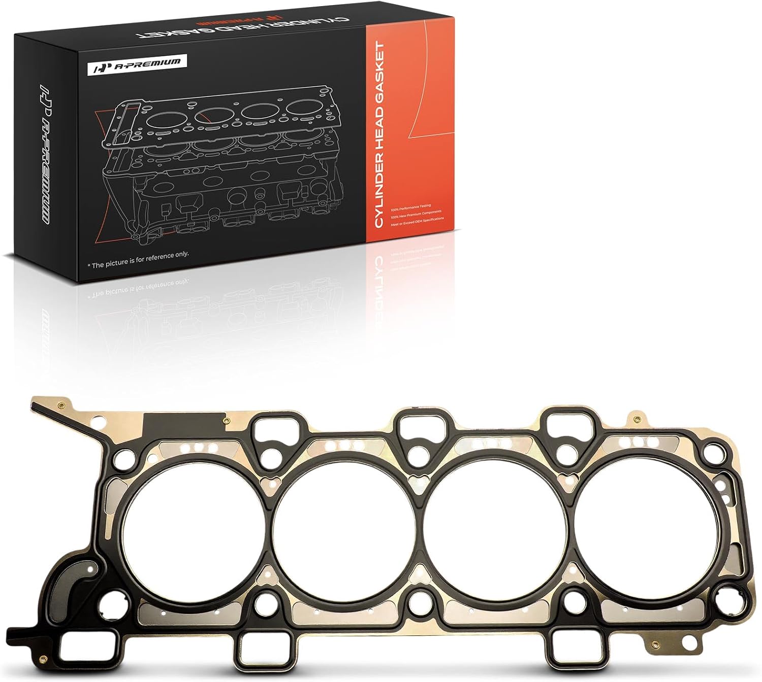 A-Premium V8 5.0L Left Engine Cylinder Head Gasket Compatible with Ford Mustang 2012 2013, Driver Side, Multi-Layer Steel