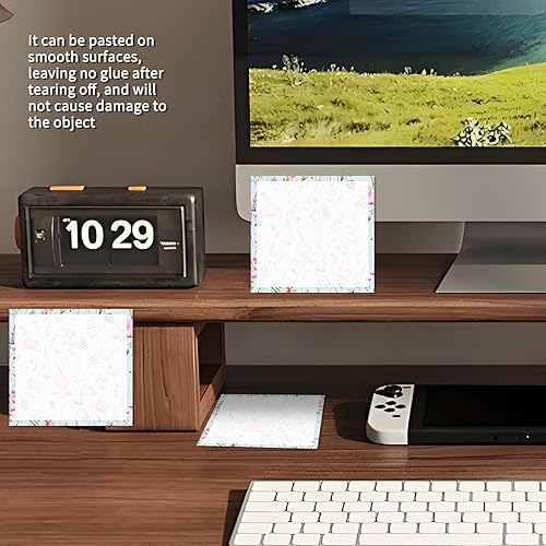 Miniatura 4 de Paquete de 2 notas adhesivas de 3 x 3 pulgadas, almohadillas autoadhesivas, lindas notas adhesivas, divertido bloc de notas a granel fácil de