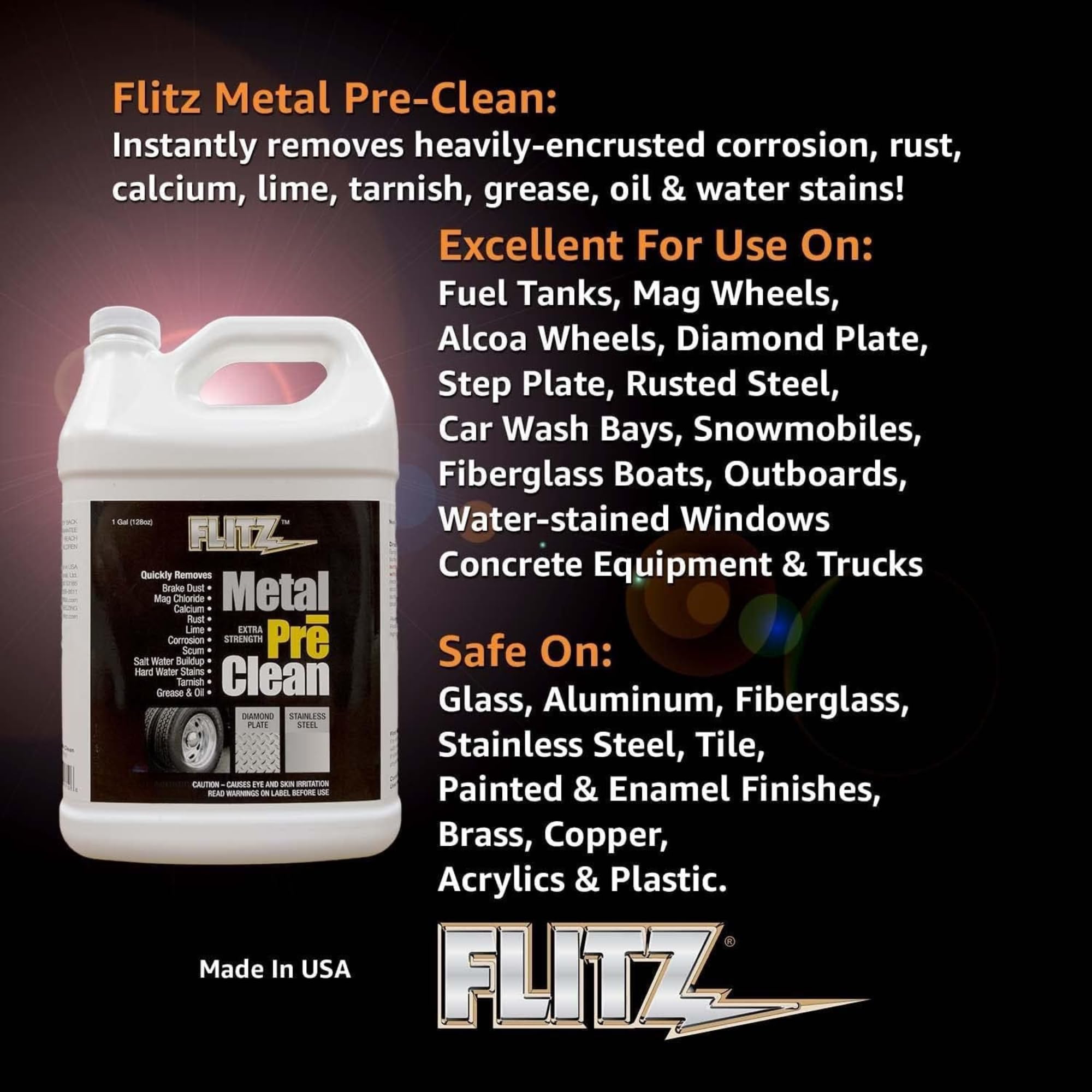 Snapklik.com : Flitz Metal Pre-Clean - 1 Gallon Of USA-Made Stainless ...